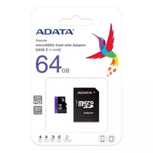 Adata Micro Sdhc Premier 64gb C/adap Clase 10