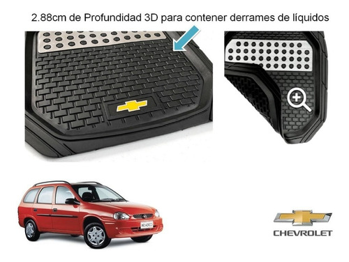 Tapetes 4pz Charola 3d Logo Chevrolet Chevy Wagon 94 A 03 Foto 5