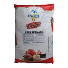 Base Pó Saborizante Coco Queimado 1kg Sorvete Picolé Gelados