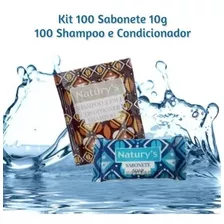 Kit 100 Sabonete 10g+ 100 Shampoo 2x1 Motel Hotel Spa Doação