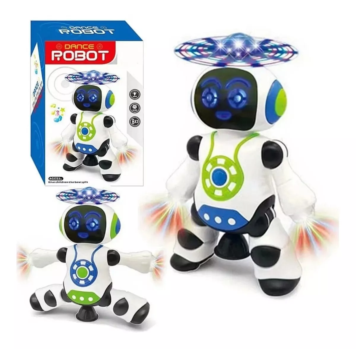 Robô Dançarino Dança Luz Som Educacional Brinquedo Infantil