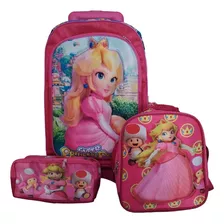 Mochila De Carrito De Peach En Combo Primaria 3d.