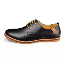 Zapatos Oxford De Cuero Casuales De Negocios De Talla Grande