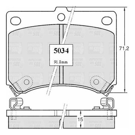 Pastillas Freno Del Para Mazda 323 1.6 1998 1998 Foto 2