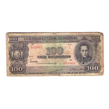 Billete 100 Bolivianos 10 Bolivares 1945 Antiguo