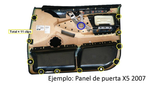 12 Grapa Bmw Panel Puerta E60 E61 E88 E90 M5 M6 X1 X3 X5 X6. Foto 8