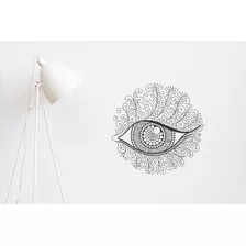 Vinilo Mandala Decorativo Mural Pared 60x60cm Modelo Ojo