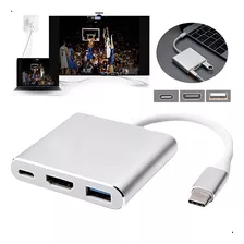 Hub Usb C Adaptador Multipuerto 3 En 1 Para Mac Macbook Win