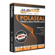 Polaseal Plástico Para Plastificação A4 220x307x0,05mm 100un