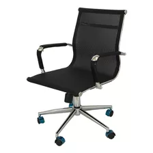 Silla Para Oficina Escritorio Ergonomica Baja Color Negro