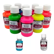 Kit Slime Neon Completo Colas Coloridas + Ativador + Desativ