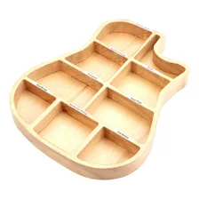 Caja De Púas De Guitarra De Madera Maciza, Organizador De