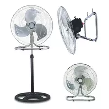 Ventilador 3 En 1 Adir 2074 Negro Con 3 Aspas De Metal, 18