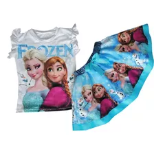 Conjuntos Tutu Para Niñas De Frozen Ana Y Elsa - H