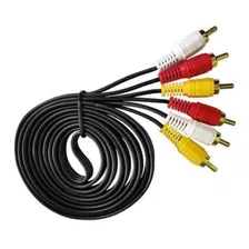 Cable Rca De 3 Jack Machos A 3 Jack Machos Nisuta Nscrca32 Negro De 1.8m