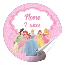 100 Adesivos Princesas Rótulos Personalizados 4x4 Cm