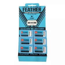 Feather - 60 Pçs Lâminas Barbear Platinum New Hi-stainless