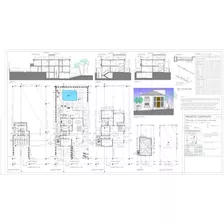 Projeto Arquitetônico, Casa, Sobrado, Plantas, Fachadas 3d