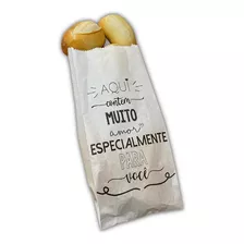 Saco De Papel Branco Paes Doces Delivery Lanches 3kg C/500