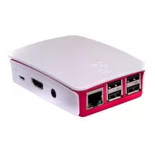 Case Raspberry Pi3 Cor Branca E Vermelho