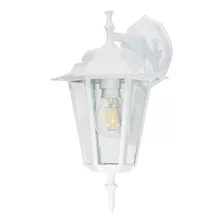 Lámpara De Pared Exterior Ip33 Clásica Blanco 60w E27 