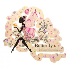 Vinilo Decor Sticker Art Pared - Hadas Mariposas Princesa