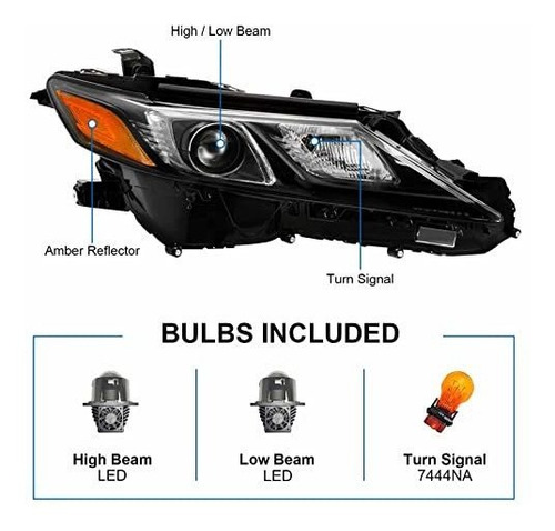 Telpo - Conjunto De Faros Delanteros Led Antivaho Compatible Foto 2