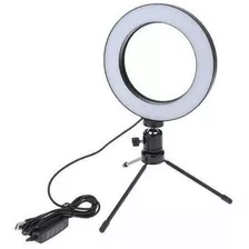 Anel Luz Ring Light Iluminador Fotos Celular + Suporte 20 Cm