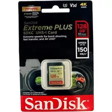 Cartão De Memoria Sandisk 128 Gb 150mbs Uhs-i Sdxc