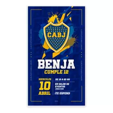 Invitación Digital Boca Juniors Personalizada