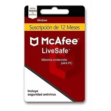 Promo Antivirus Mcafee Livesafe 5 Pc X 01 Año Original.