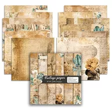 Pad De Papel De Scrapbook Patrones Y Colores Vintage, 1...