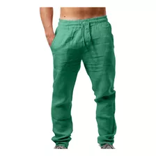 Pantalones Casuales Para Hombre, Cintura Elástica, Bolsillo,