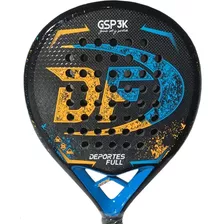 Paleta De Padel Df Gsp Carbono 3k + Text 3d + Df Color Naranja/turquesa