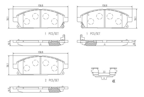 Brembo Balatas Nissan Pathfinder Le 1996-2004 Delantero Foto 2