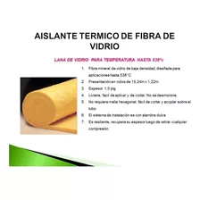 Aislante Termico Fibra De Vidrio P Hornos Y Calderas 1pl 2m2