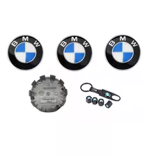  Kit Tapas Centros De Rin Llavero Tapones Neumático Bmw