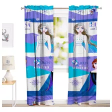 Juego De Cortinas Infantil Niños 150x210 Frozen Grande Disne