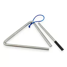 Triangulo Musical De Aluminio Satinado 14 Cm Pack 10 Pzas