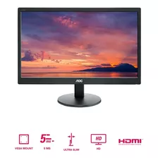 Monitor Aoc 19.5e2070swhn Hdmi Vga Color Negro