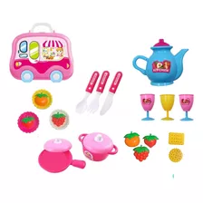 Set De Cocina Juguete Didáctica 20pzas Incluye Maleta Juego