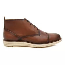 Bota Coturno Casual Masculino Couro Legitimo Cano Baixo