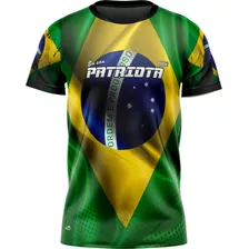 Camiseta Bandeira Do Brasil Patriota Brk Com Uv50+