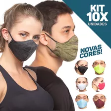 Kit 10x - Máscara De Proteção Knit 3d - Academia Esportiva