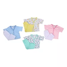 Kit Pijama Conjunto Bebe Criança Manga Curta Confortável 