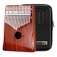 Moozica 17 Teclas Kalimba Marimba, Madera Maciza De Koa...