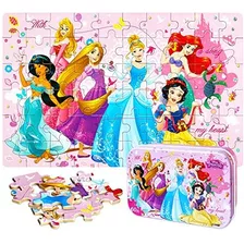 Rompecabezas De Piso De Princesas De Disney Niños De 4...