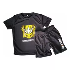 Conjunto Deportivo Niños Free Fire Maestro Remera Y Short 