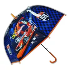 Paraguas Impermeable Infantil Lluvia Automatico Disney Wabro Color Hot Wheels Naranja