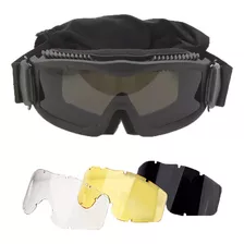 Lentes Tácticas Goggle Militares Con 3 Lentes